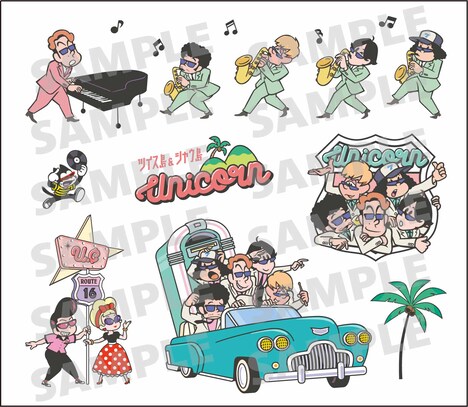 店舗特典の「オリジナルクリアステッカーシー島」デザイン。