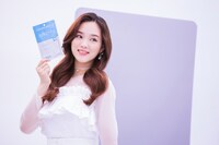 「ALFACE＋」CM撮影時のRIO。