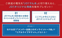 「JO1でんき」の特典。