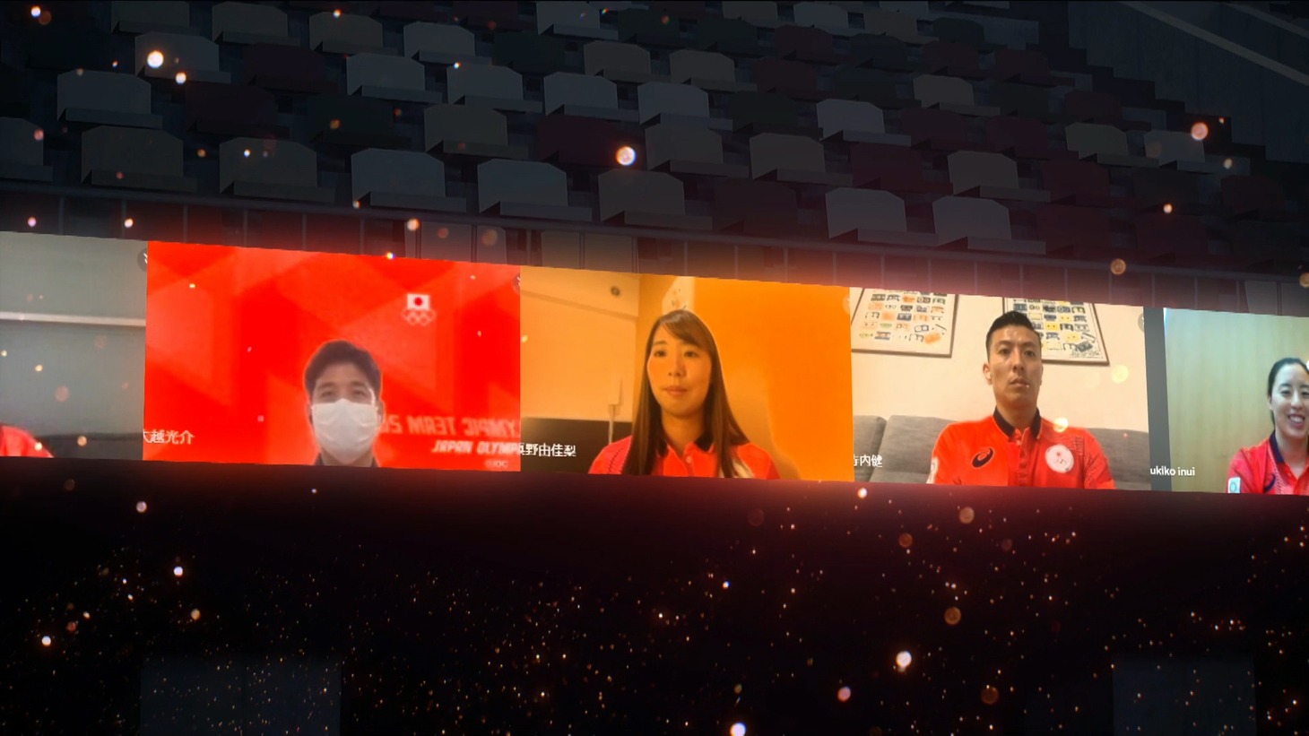 「東京2020オリンピック競技大会」壮行会応援パフォーマンスの様子。(c)日本オリンピック委員会