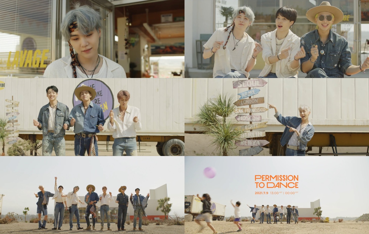 BTS「Permission to Dance」のオフィシャルティザー映像より。(c)BIGHIT MUSIC