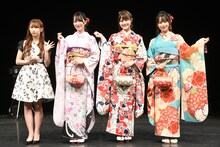 左から山本杏奈、野口衣織、髙松瞳、冨田菜々風。
