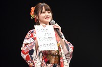 あいうえお作文で抱負を発表する髙松瞳。