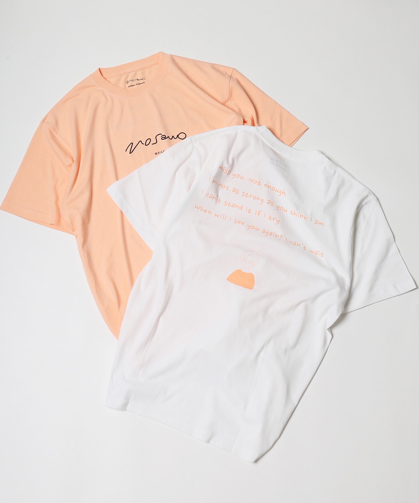 もさを。×JOURNAL STANDARD コラボレーションTシャツ「会いたい」
