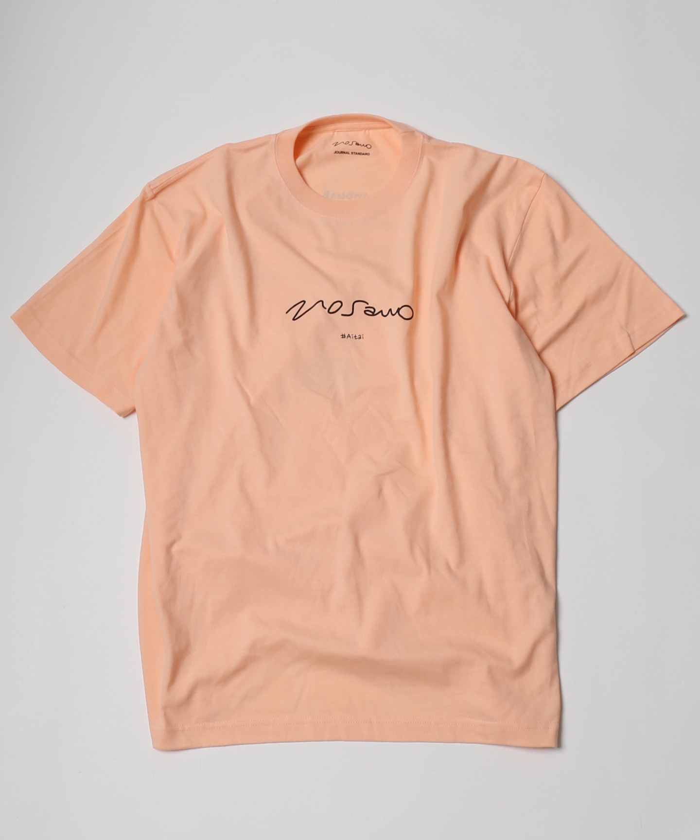もさを。×JOURNAL STANDARD コラボレーションTシャツ「会いたい」ピンク表