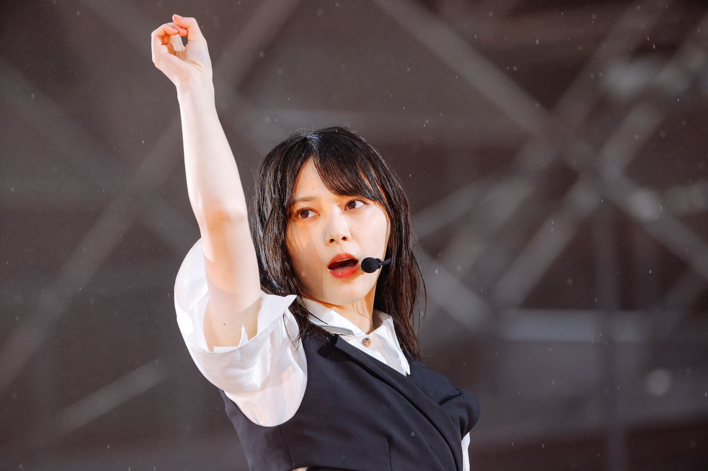 「W-KEYAKI FES.2021」初日公演の櫻坂46・森田ひかる。（撮影：上山陽介）