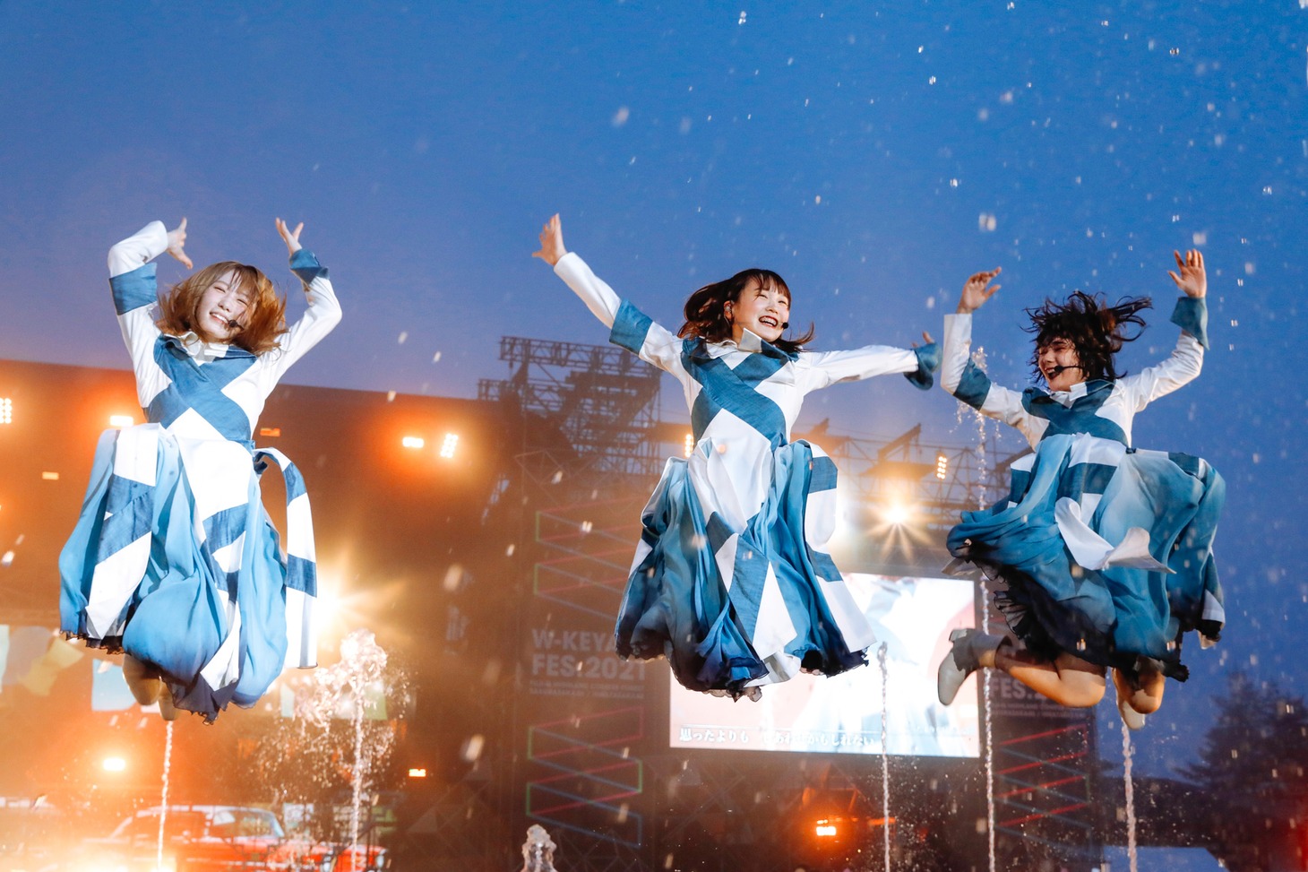 櫻坂46による「W-KEYAKI FES.2021」初日公演の様子。（撮影：上山陽介）