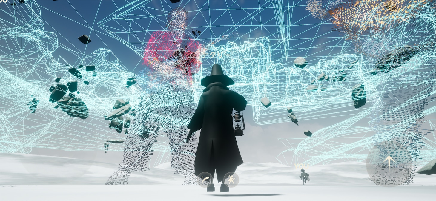 RADWIMPS「SHIN SEKAI "nowhere"」プレイ画面。(c)SHIN SEKAI
