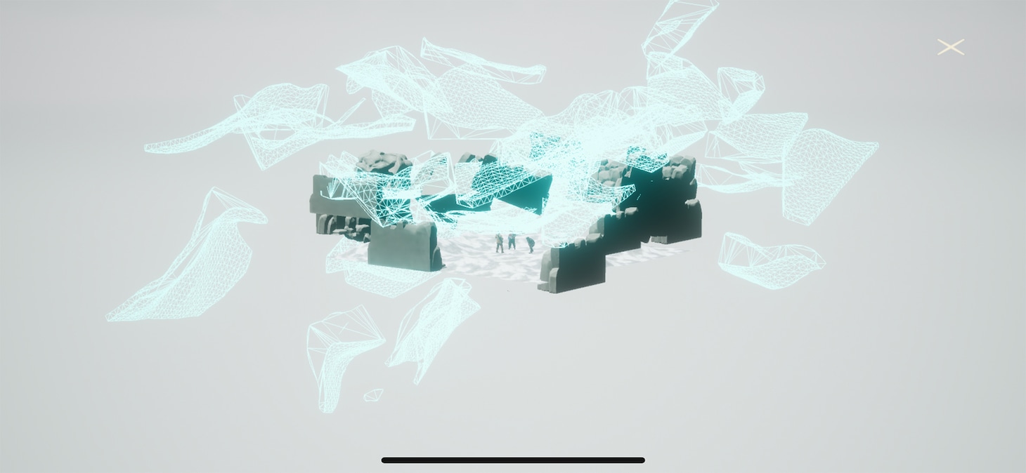 RADWIMPS「SHIN SEKAI "nowhere"」プレイ画面。(c)SHIN SEKAI