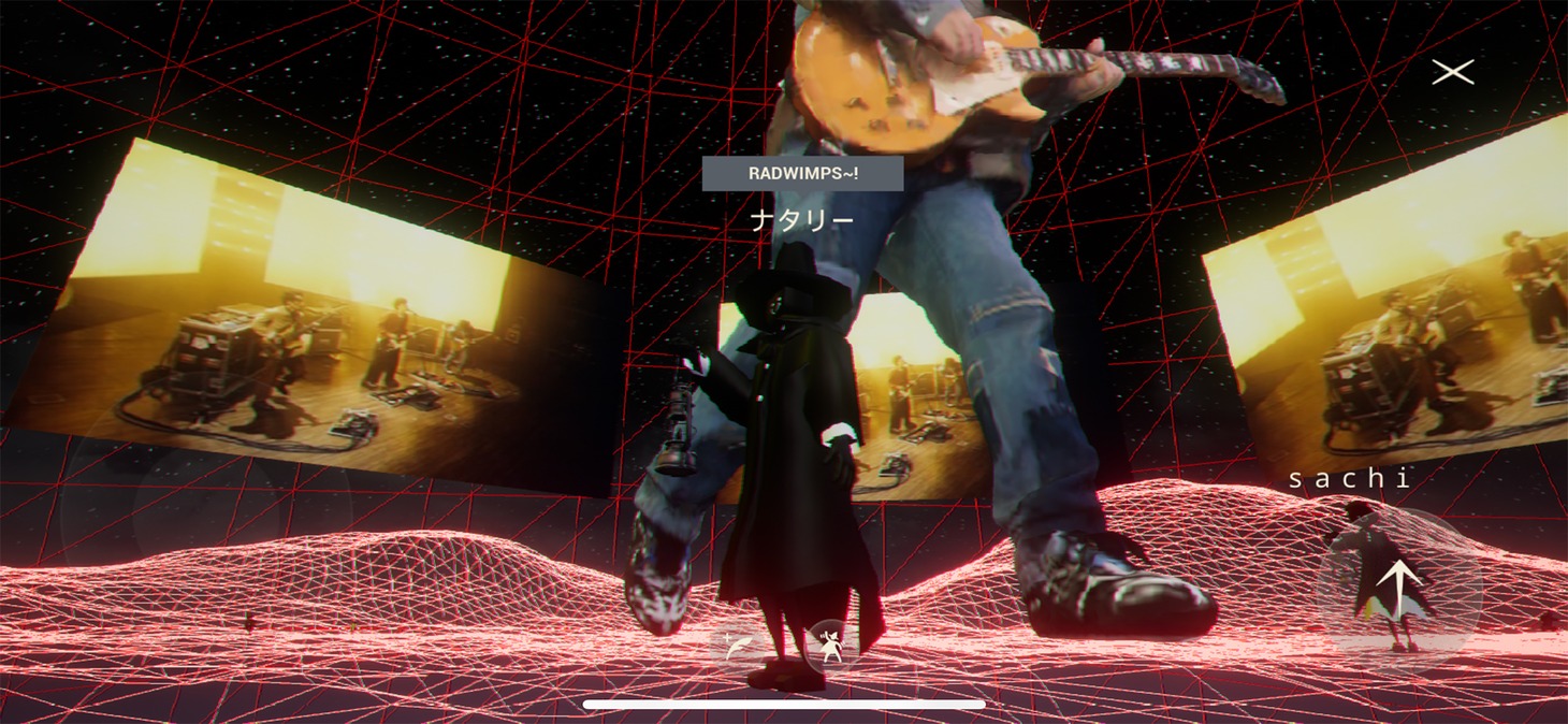 RADWIMPS「SHIN SEKAI "nowhere"」プレイ画面。(c)SHIN SEKAI