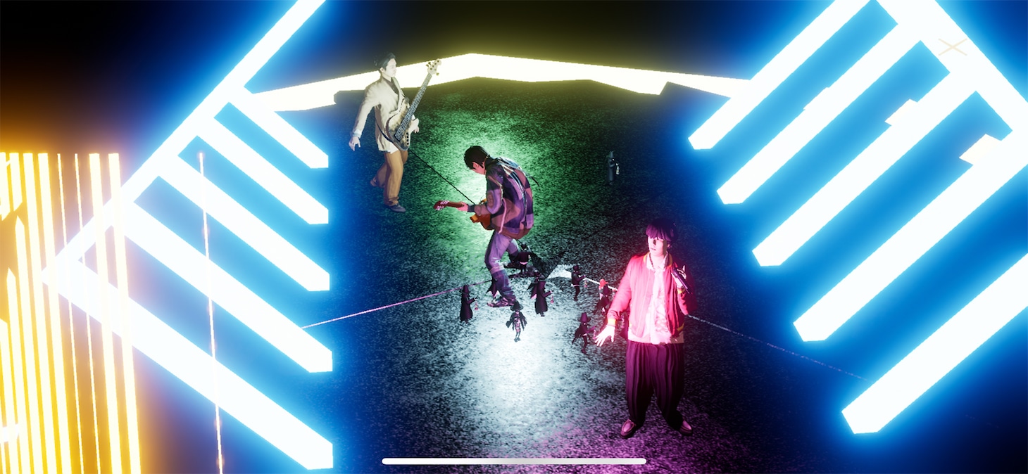 RADWIMPS「SHIN SEKAI "nowhere"」プレイ画面。(c)SHIN SEKAI