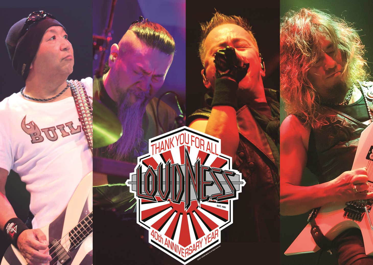 「LOUDNESS 40th Anniversary JAPAN TOUR 2021 THE SHOW MUST GO ON」告知ビジュアル
