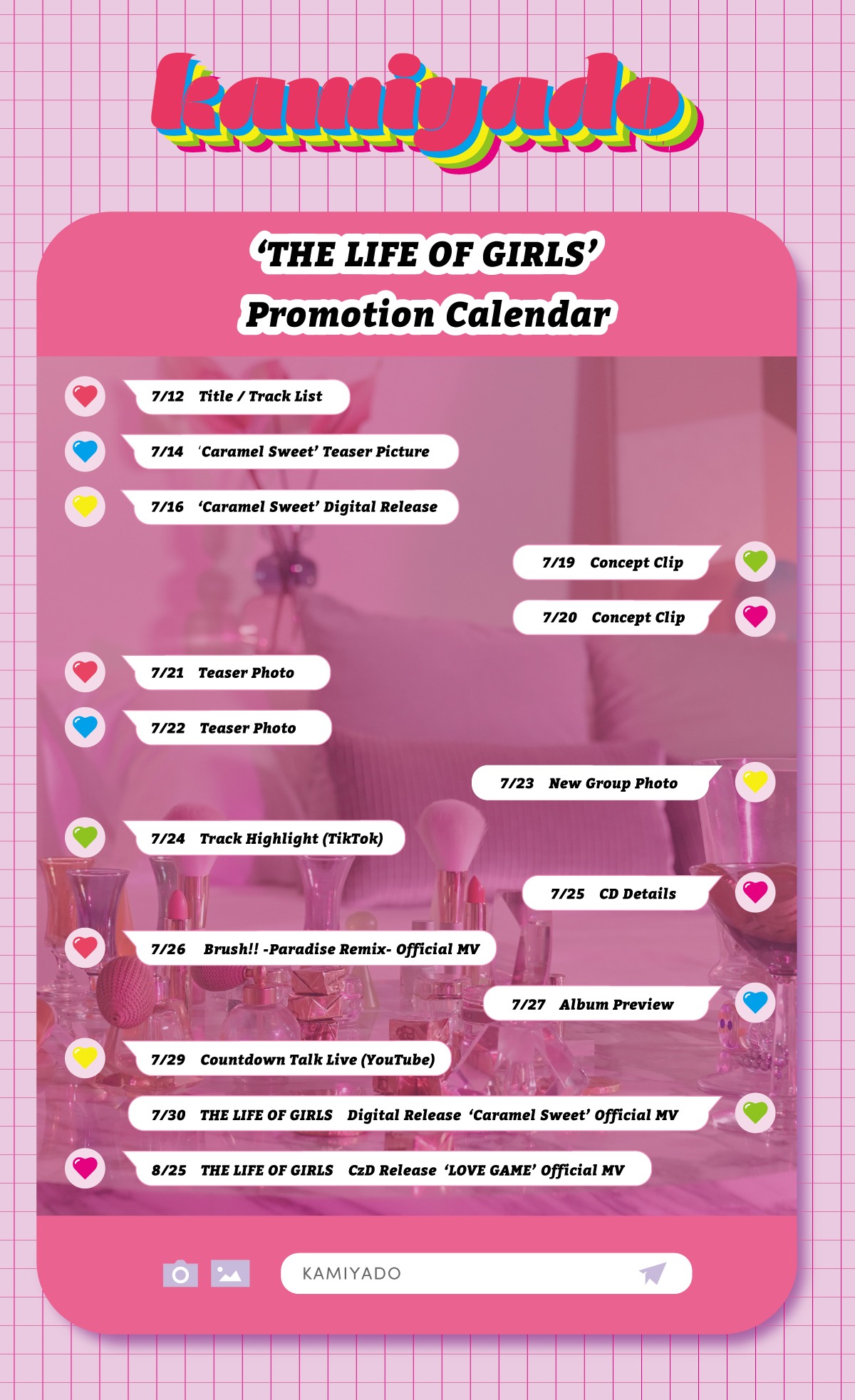 神宿「THE LIFE OF GIRLS」プロモーションカレンダー