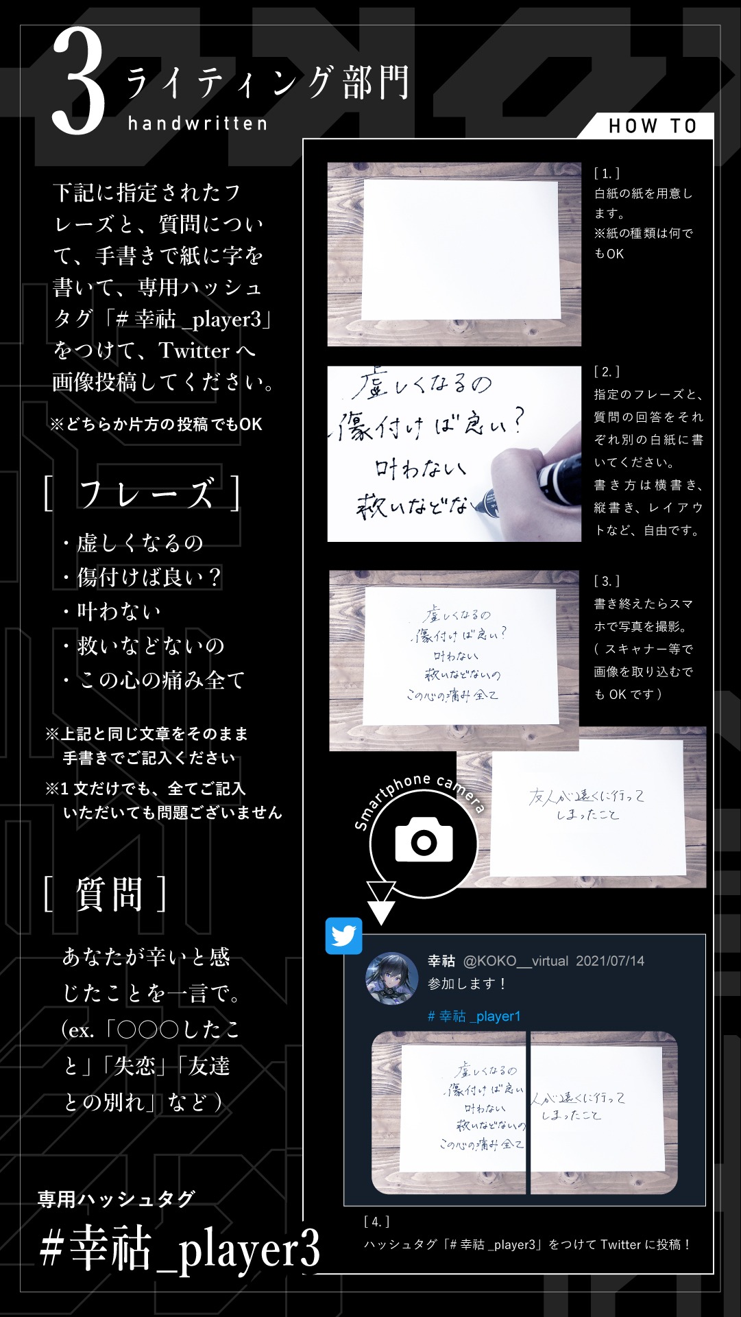 幸祜「player」企画概要