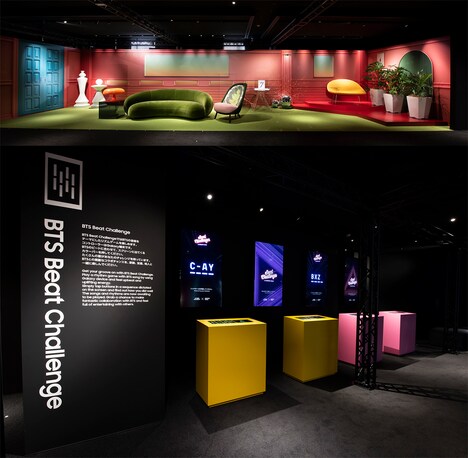 Galaxy Harajuku 6F BTS Photoe Zone、BTS Beat Challenge。