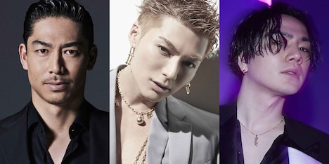 左からEXILE AKIRA、EXILE SHOKICHI、登坂広臣。