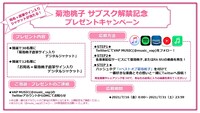 菊池桃子サブスク解禁記念プレゼントキャンペーン概要