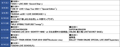 「EBiDAN WEEK」スケジュール