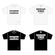「BADASSVIBES X」とTANGTANGのコラボTシャツ。
