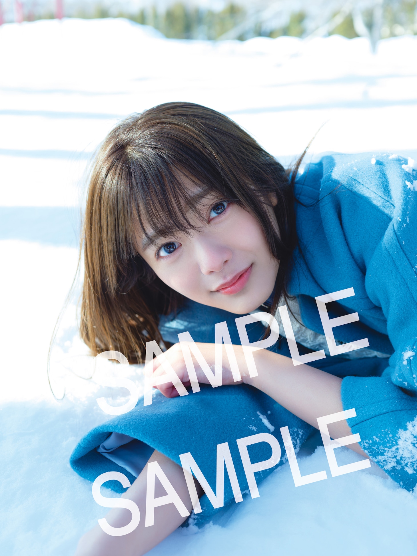 田村保乃1st写真集「一歩目」書店限定ポストカード（コーチャンフォー版）のサンプル画像。（Photo by Takeo Dec. ）