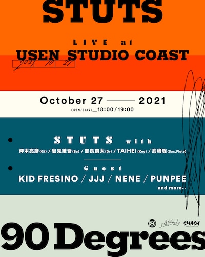 「STUTS “90 Degrees” LIVE at USEN STUDIO COAST」告知画像
