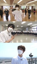 上から大橋和也、西畑大吾、藤原丈一郎（なにわ男子）。(c)ABC