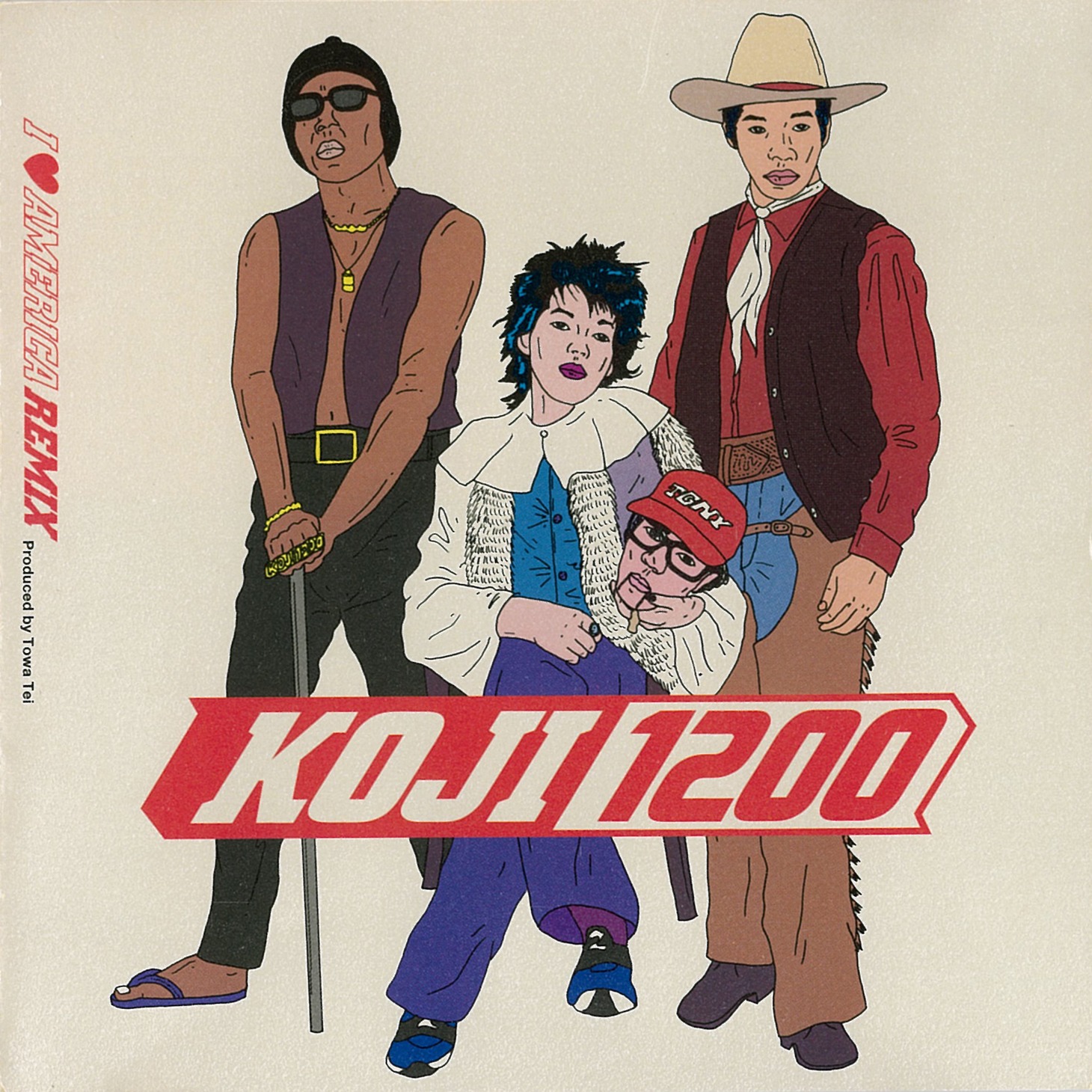 KOJI 1200「アメリカ大リミックス！」配信ジャケット (c)YOSHIMOTO KOGYO CO.,LTD.