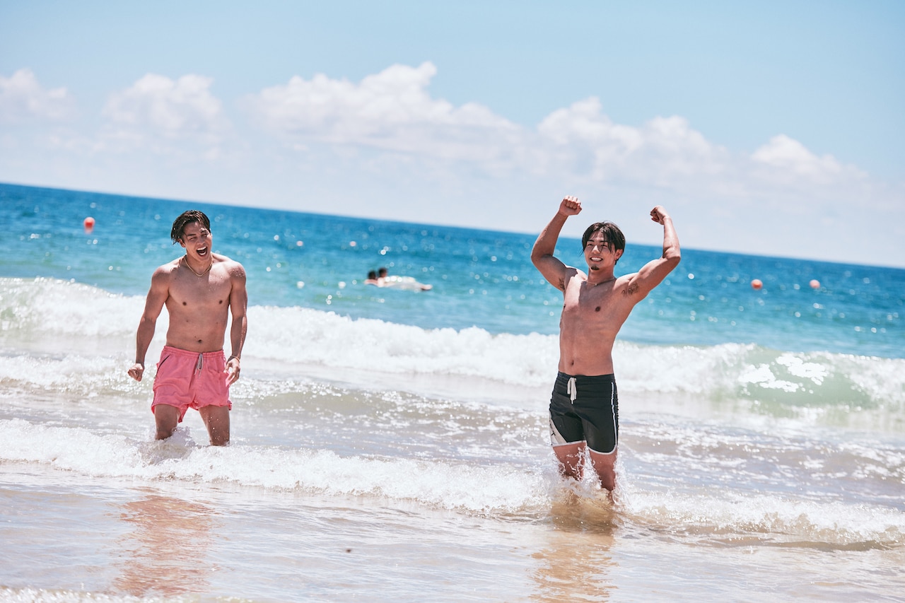 惨敗したRIKUさんと勝者・海青さん。