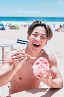 RIKUさんとイチゴ。