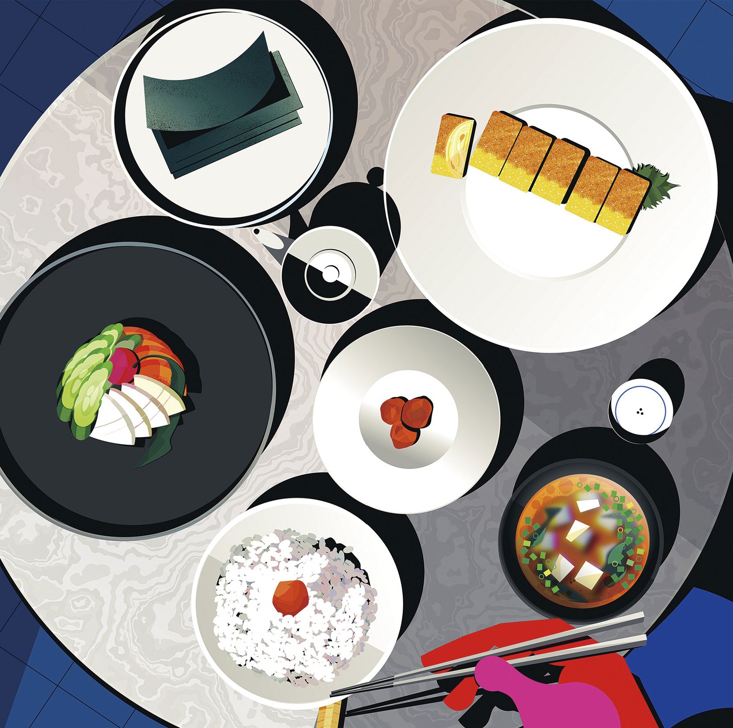 桑田佳祐「ごはん味噌汁海苔お漬物卵焼き feat. 梅干し」通常盤ジャケット