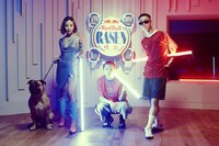 Red Bull「RASEN」第11弾参加ラッパー。左からNENE（ゆるふわギャング）、Lil Soft Tennis、森（どんぐりず）。