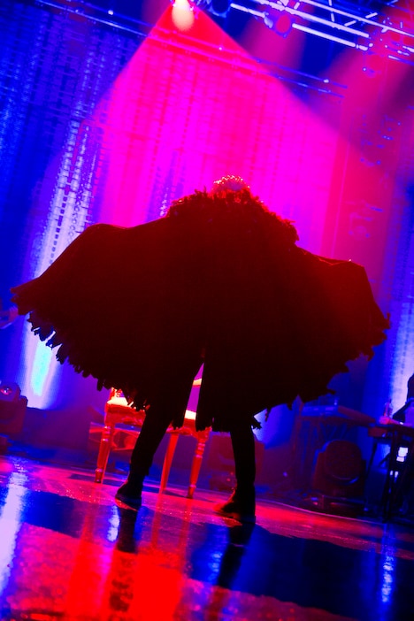 マントをまとったうらたぬき。（撮影：堀卓朗［ELENORE］）