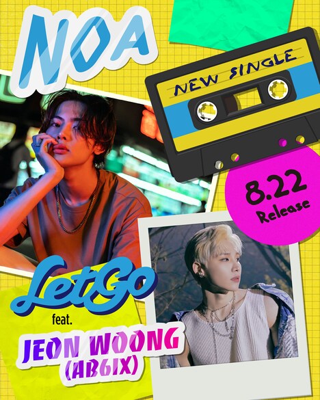 NOA「LET GO feat. JEON WOONG (AB6IX) 」告知ビジュアル