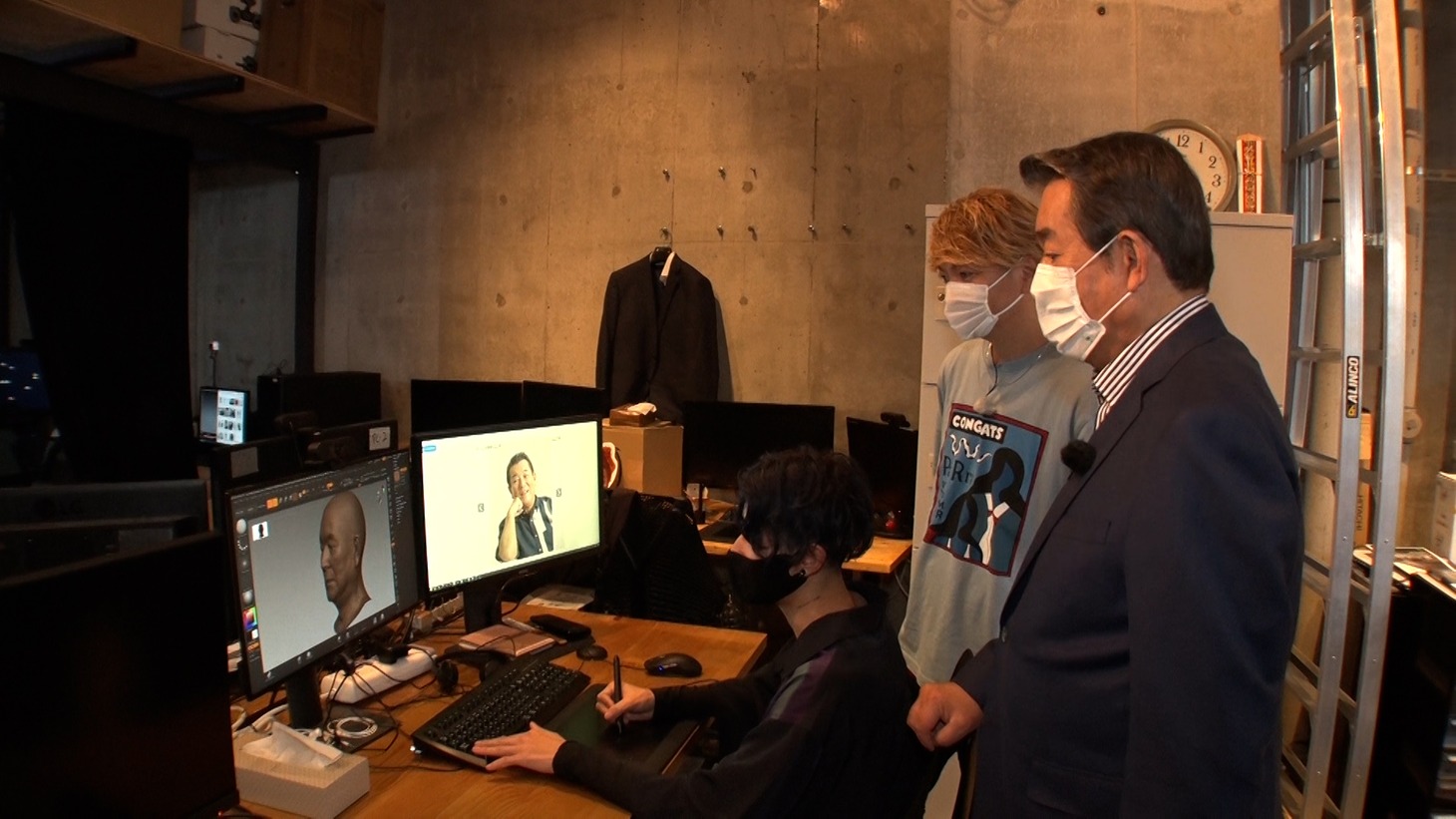 “バーチャル若大将”の制作過程。(c)日本テレビ