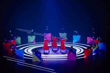 「Perfume LIVE 2021 [polygon wave]」より。（撮影：上山陽介）