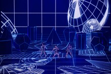 「Perfume LIVE 2021 [polygon wave]」より。（撮影：上山陽介）