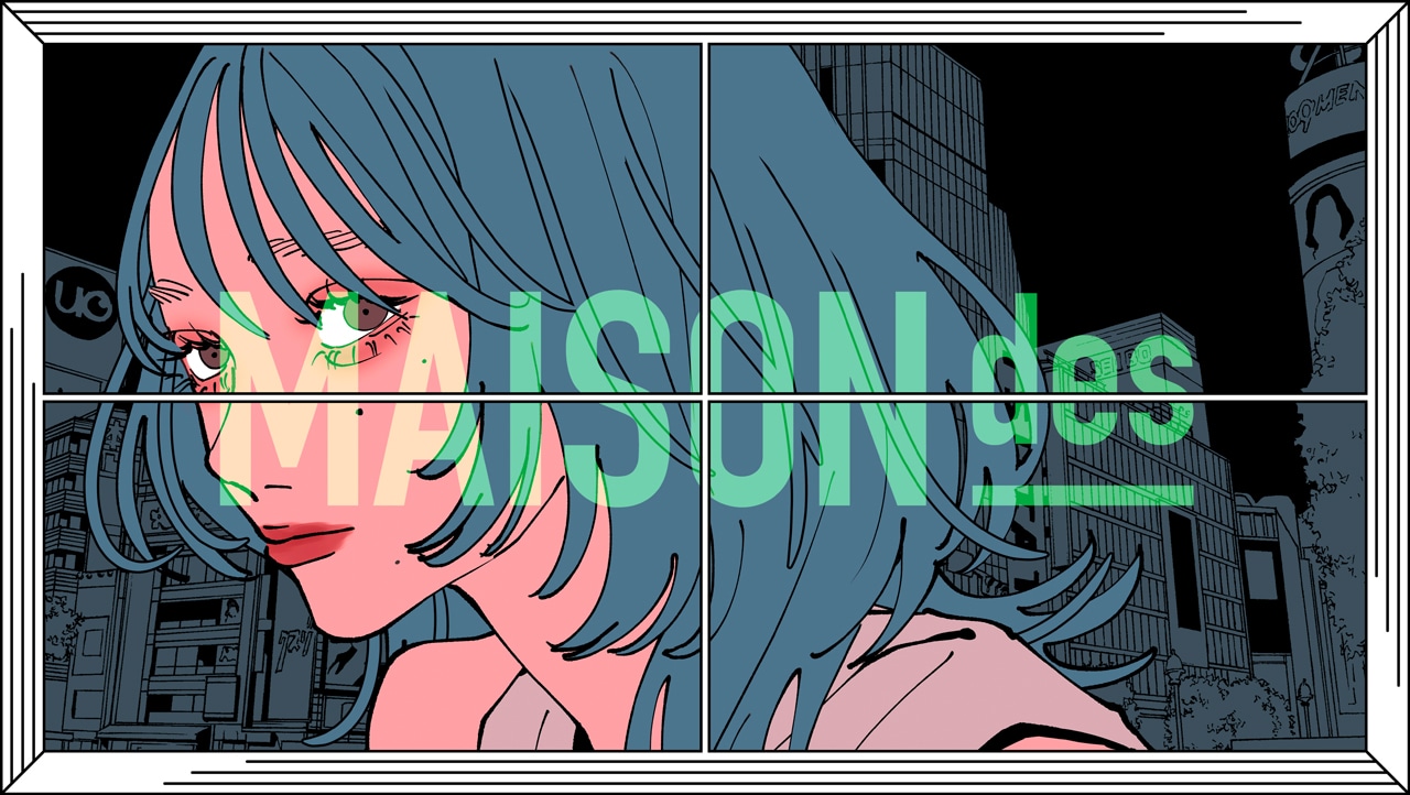 MAISONdes「Grumpy feat. 春野, Aqu3ra」MVのワンシーン。