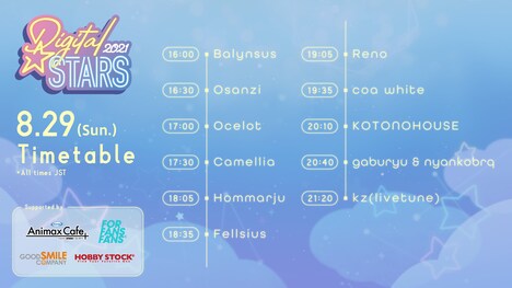 「HATSUNE MIKU Digital Stars 2021」タイムテーブル