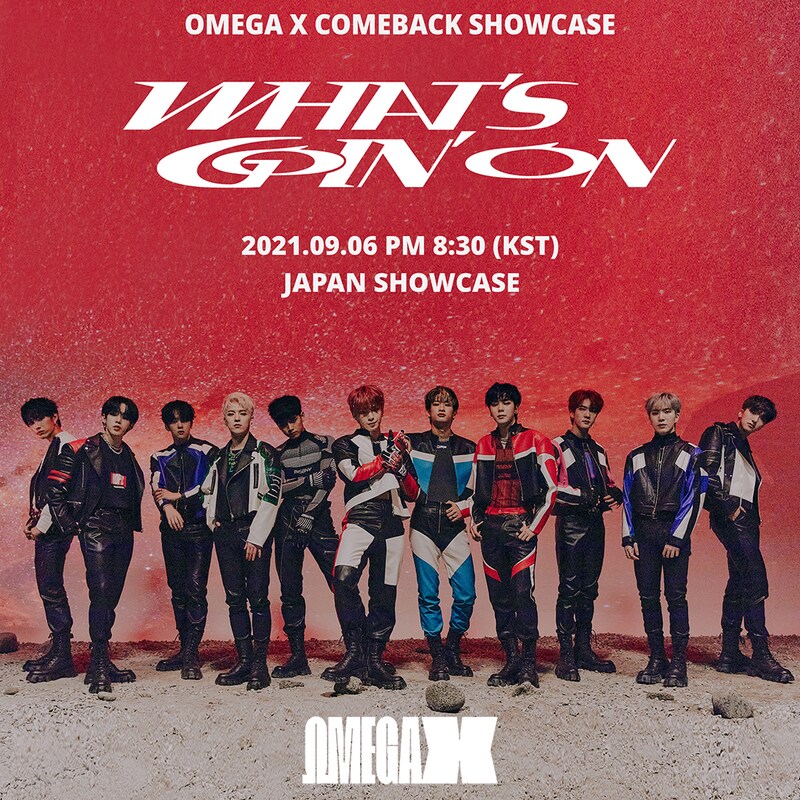 OMEGA X「WHAT'S GOIN' ON」ショーケースの告知画像。