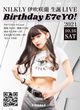 NILKLY・伊吹咲蘭生誕ライブ「Birthday E7eYO!」告知ビジュアル