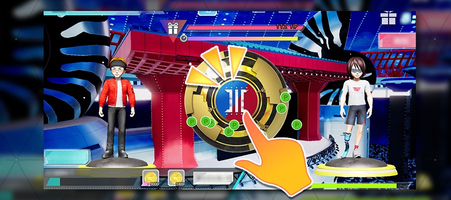 「The Pegasus Dream Tour」タップゲーム画面