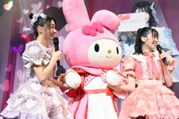 左から杏ジュリア、マイメロディ、坂井仁香。