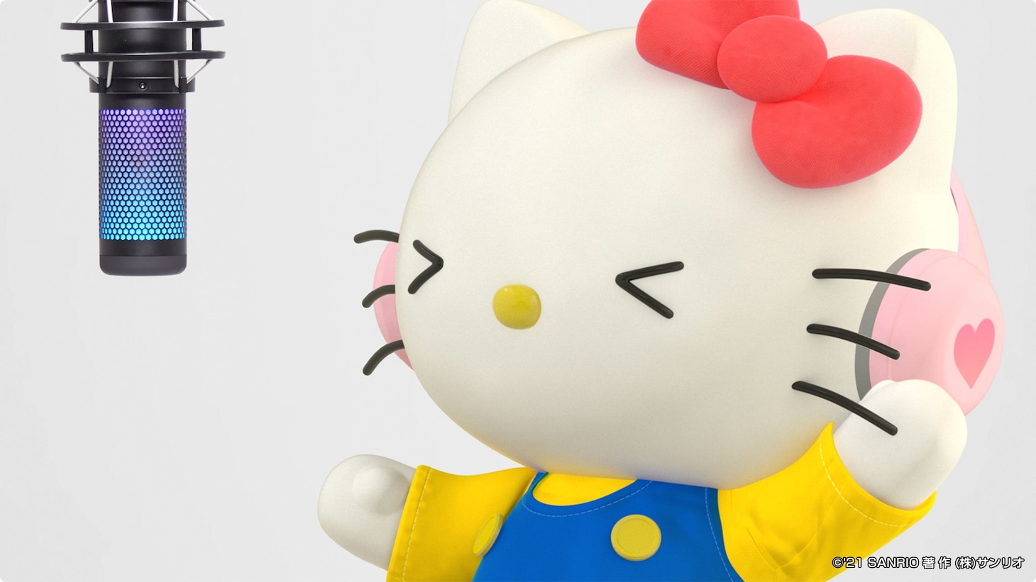 サビの部分で感情移入しながら歌うキティ。(c)’21 SANRIO 著作(株)サンリオ