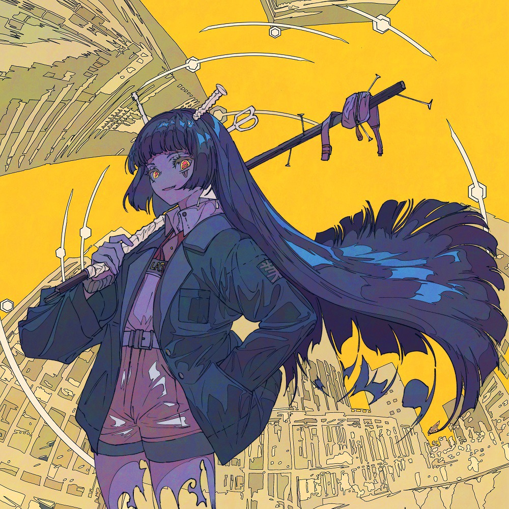 Ayase「夜撫でるメノウ / 幽霊東京」配信ジャケット
