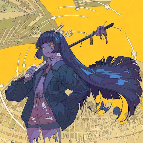 Ayase「夜撫でるメノウ / 幽霊東京」配信ジャケット