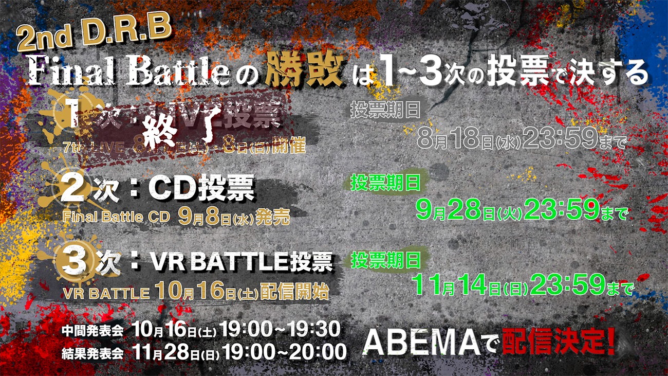 「2nd D.R.B」投票スケジュール