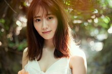 西潟茉莉奈（NGT48）1st写真集（タイトル未定）より。（撮影：吉田崇）