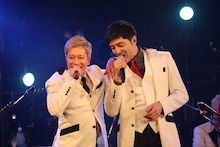 大森はじめ（Per）と谷中敦（Baritone Sax）。（写真提供：Sony Music Artists）