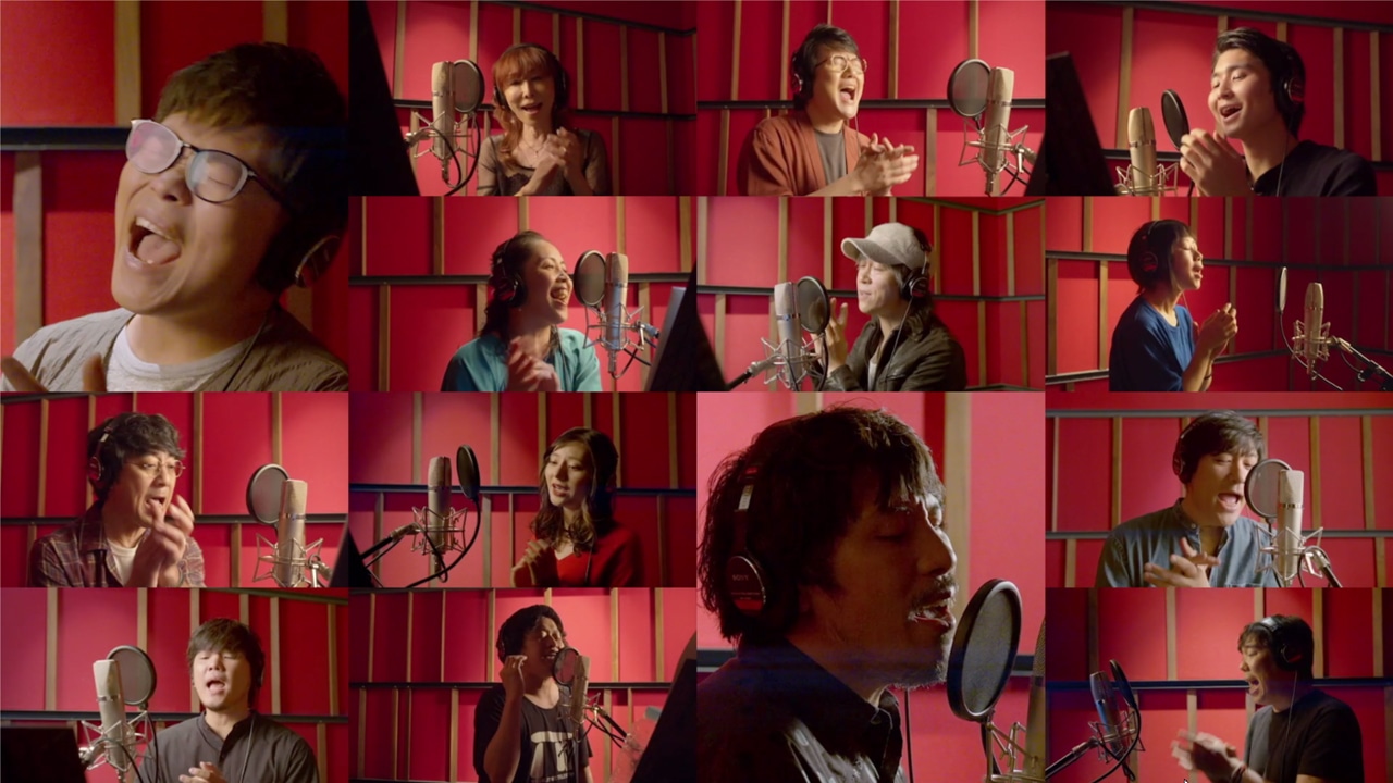 大野雄二×常田真太郎（スキマスイッチ）×福耳「愛を歌う」MVのワンシーン。