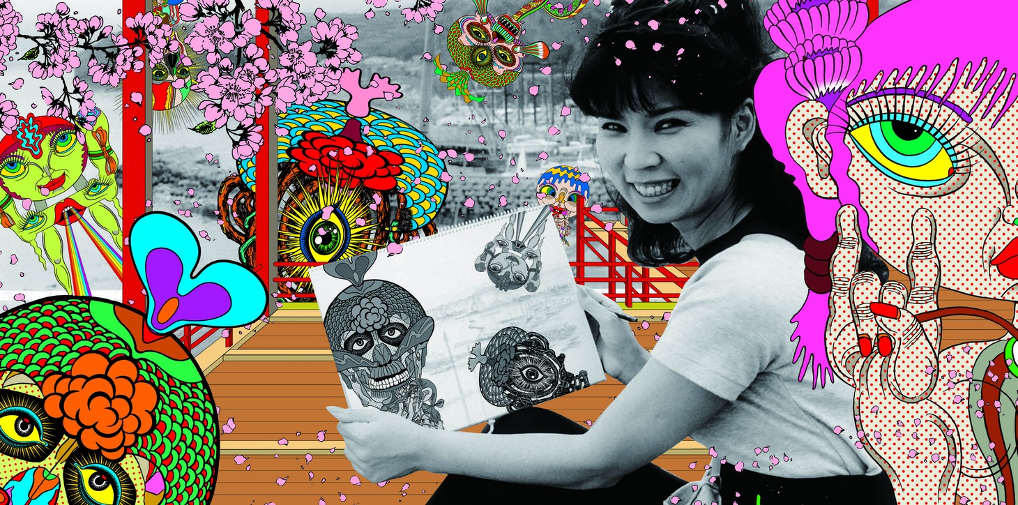 八代亜紀（ART WORKS：田名網敬一　ART DIRECTION & DESIGNED：宇川直宏　DESIGNED：神田宇樹）
